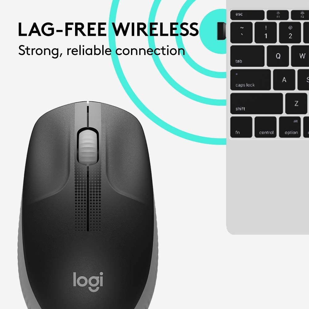 Chuột Không Dây Logitech M190 - Pin Sử Dụng Đến 18 Tháng