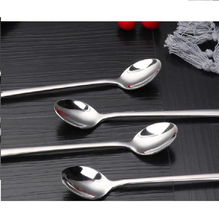 Thìa Inox Cán Dài / Muỗng Pha Cafe, Sinh Tố Phong Cách Hàn Quốc Tiện Dụng 88279 Shop Giao Hàng Nhanh