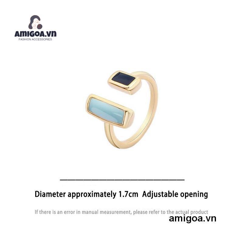 ✨✨Nhẫn Hở Họa Tiết Hình Học Đơn Giản Phong Cách Cổ Điển Thời Trang Cho Nữ