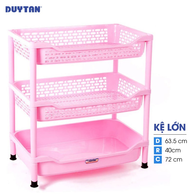 Kệ lớn nhựa DUY TÂN 3 ngăn không bánh xe  - 46335 - Giao màu ngẫu nhiên