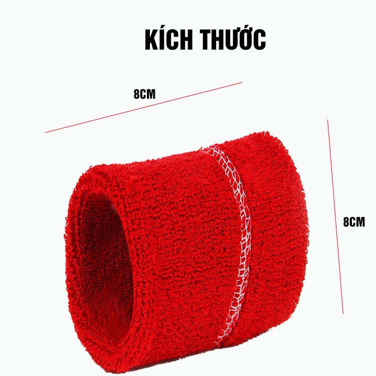 Băng cổ tay thấm mồ hôi, Cotton co giãn, Bóng rổ, Cầu lông, Tennis, Chạy Bộ Minh House
