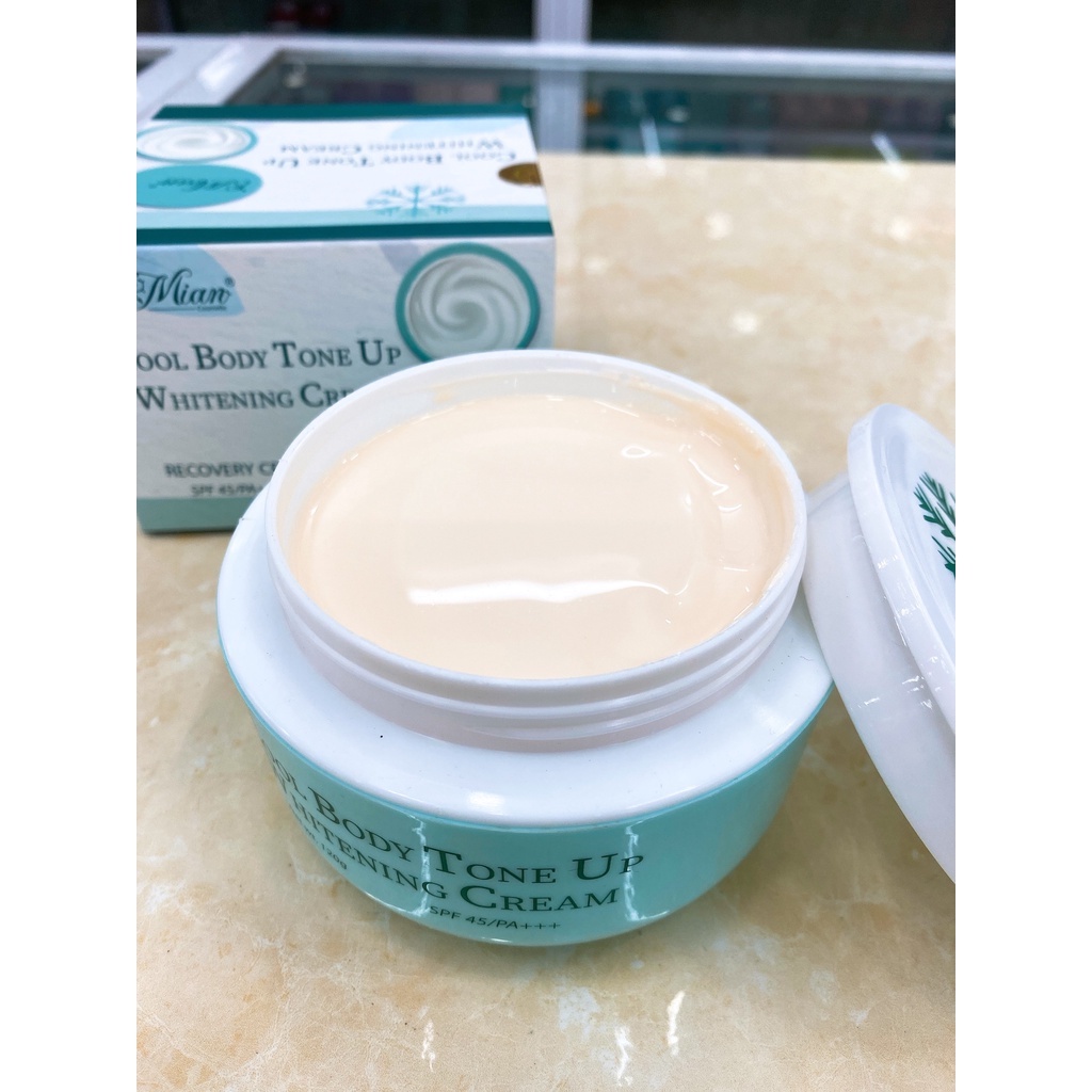 Kem Dưỡng Thể Mát Lạnh Bật Tông Sáng Da Mian Cool Body Tone Up Whitening Cream 120g Chính Hãng Công Ty