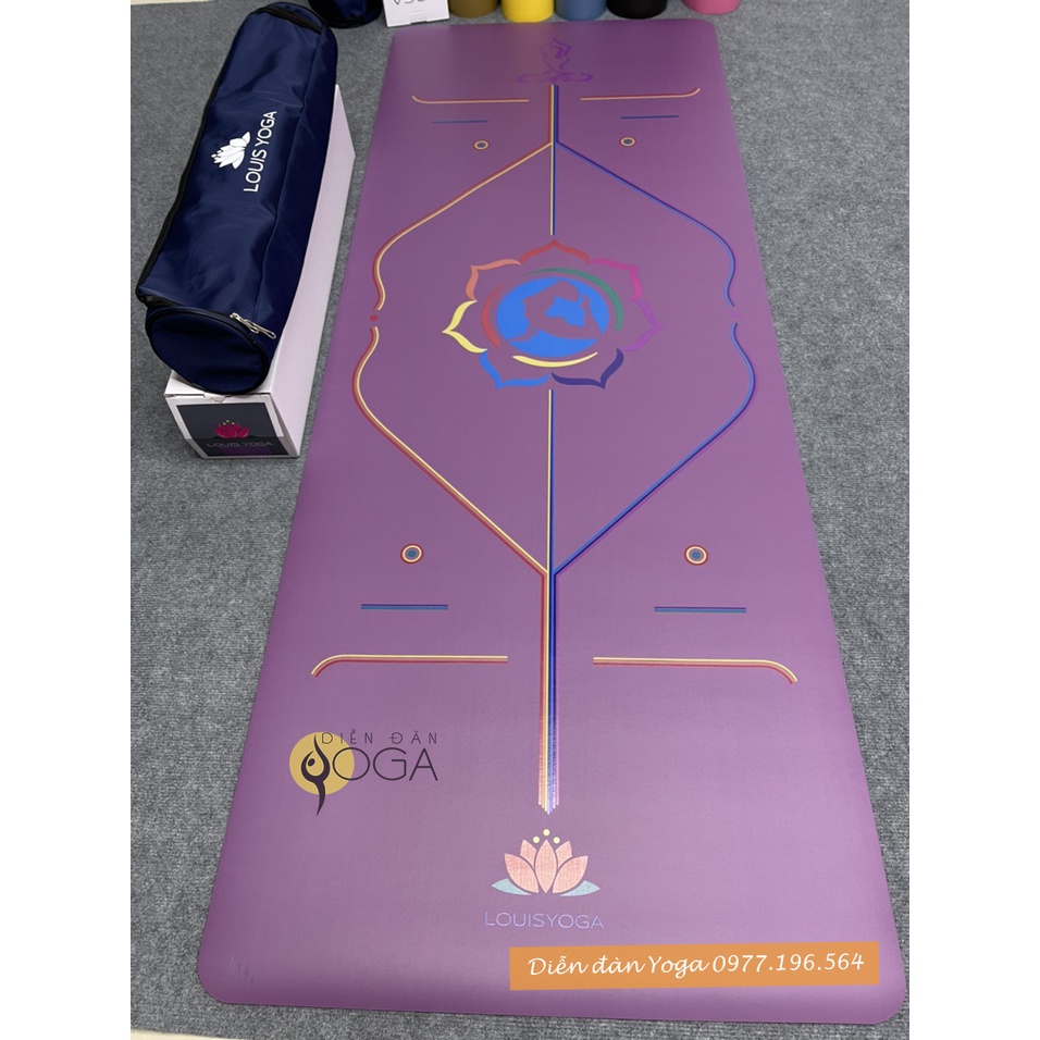 Thảm cao su Louis queen - Thư viện Yoga - Thảm cao su tự nhiên dày 5mm, nặng 3,2kg, Kích thước: 185cm x 68cm