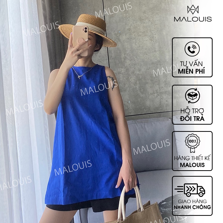 Set áo cổ yếm sát nách khoét lưng và quần sooc đen - SA09