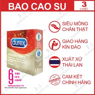 Bao Cao Su Siêu Mỏng Durex Fetherlite Ultima - 3 cái