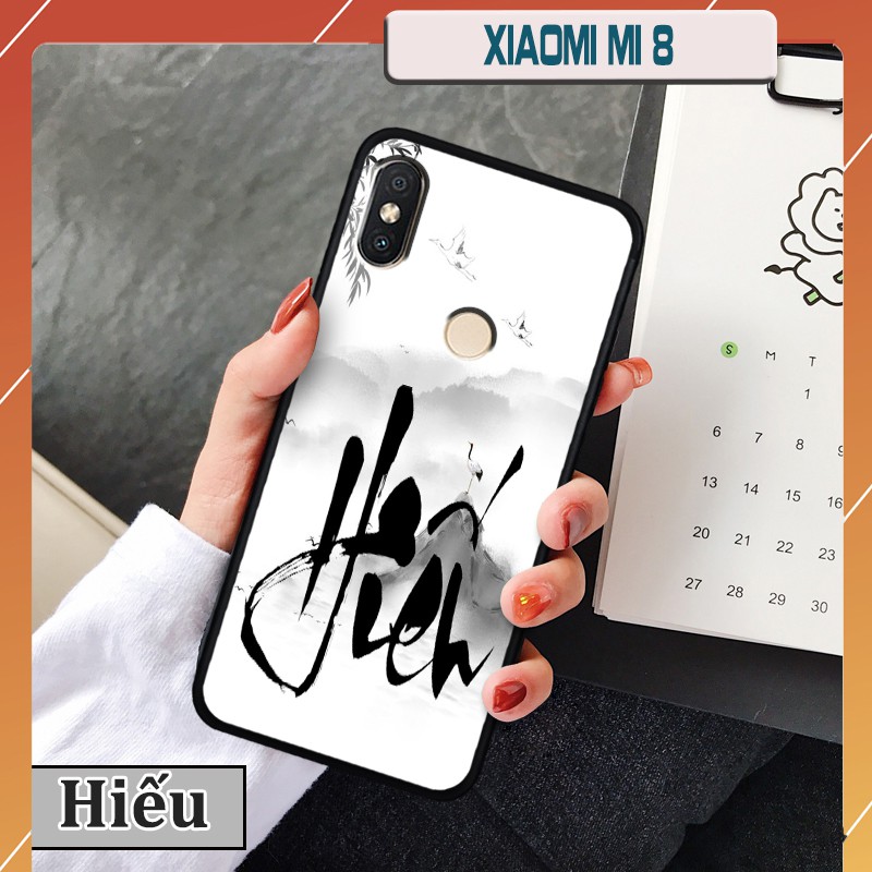 Ốp lưng Xiaomi Mi 8/ Mi 8 SE-in chữ thư pháp