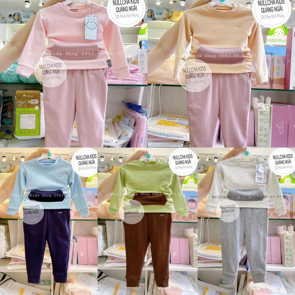 Bộ quần áo nỉ ấm cho bé hãng Nature wear