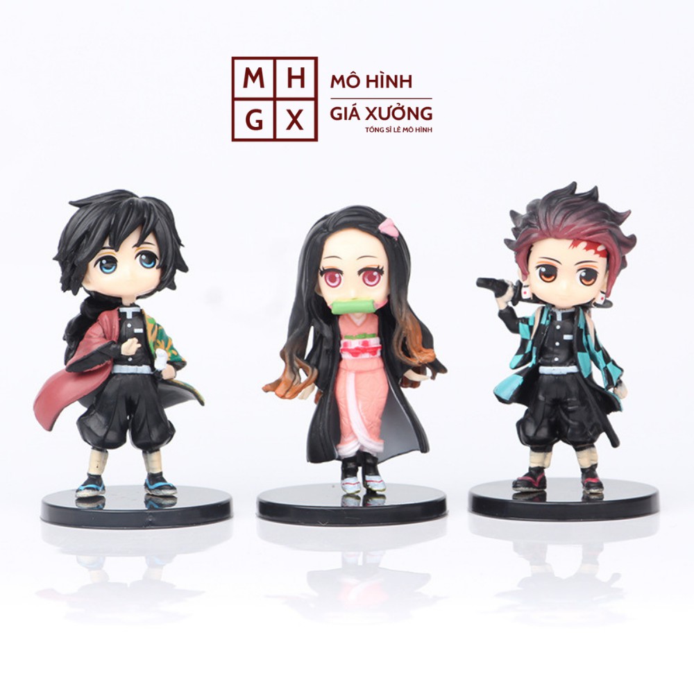 Mô hình Kimetsu No Yaiba figure Tanjirou , Nezuko , Zenitsu , Inosuke , Giyuu (Có bán lẻ)  - figure thanh gươm diệt quỷ