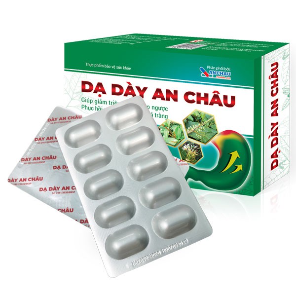Dạ Dày An Châu - Hỗ trợ làm giảm đau dạ dày, tá tràng, trào ngược dạ dày, đầy hơi, ợ chua ( hộp 30 viên)