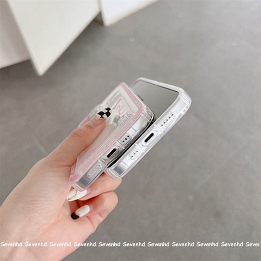 Ốp Điện Thoại Mềm Trong Suốt Có Ngăn Đựng Thẻ Cho iPhone 14 13 12 11 Pro Max X XR Xs Max 8 7 6 6s Plus SE 2020