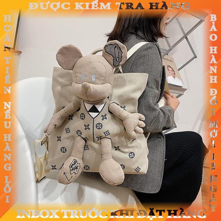 Balo vải Uzzlang độc lạ hình chuột Mickey trangoc