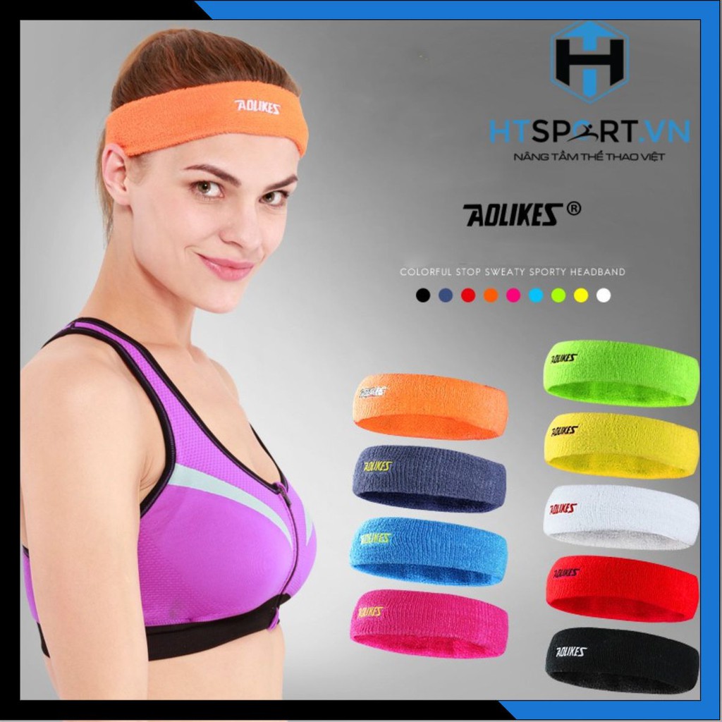 Băng Đô, Băng Trán Thể Thao Tập Gym Thể Hình Chạy Bộ Tennis Thấm Mồ Hôi Headband Aolikes AL2108