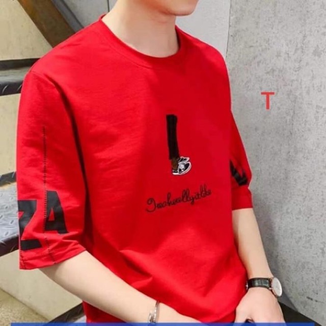 Áo thun nam in đôi giày - TR