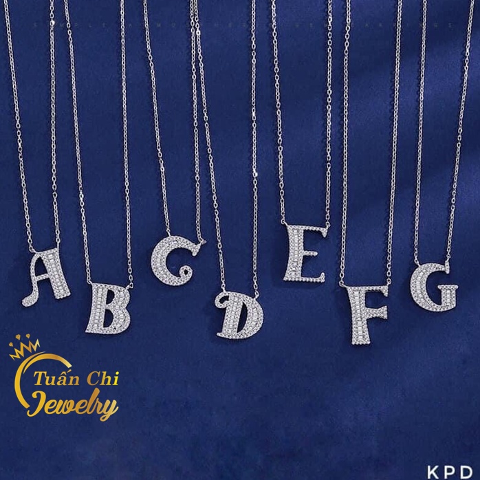 ♥MẪU HOT♥ Vòng Cổ Nữ, Mặt Dây Chuyền Bạc Kiểu Chữ Cái Theo Tên Cực Xinh Và Ý Nghĩa
