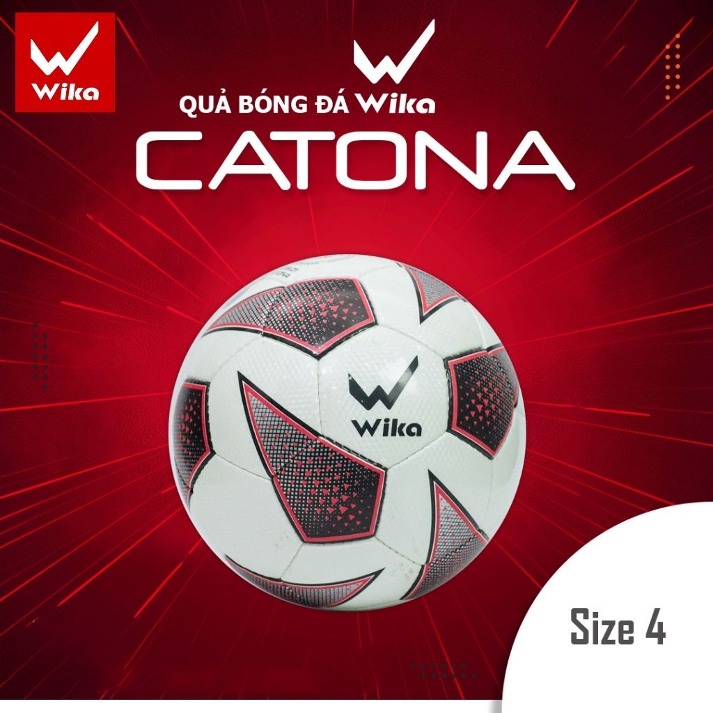 Bóng Đá Chính Hãng WIKA Catona Thiết Kế Chuẩn 4 Lớp Cơ Bản, Khâu Thủ Công Đạt Chuẩn FIFA Quality B-CATONA