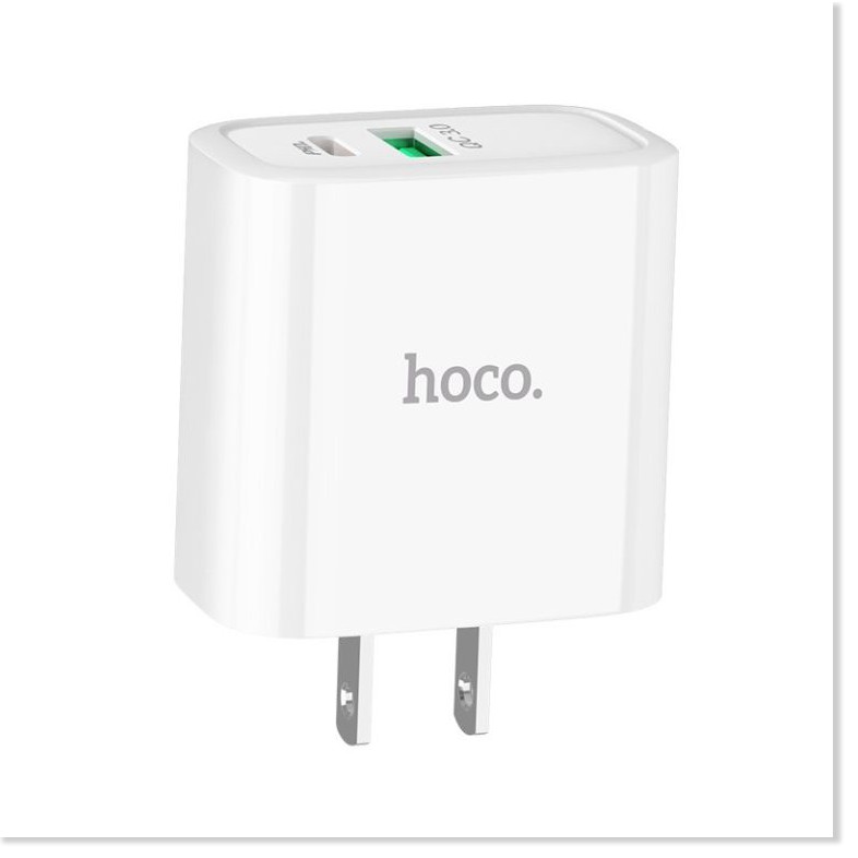 Cốc sạc Hoco C57 2 cổng sạc USB và Type-C (PD), chuẩn PD3.0, hỗ trợ sạc nhanh 3A, công suất 18W  - SmartShop