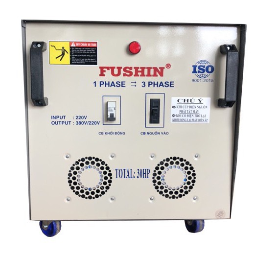 Biến áp 1Pha 220V ra 3Pha 380V-30Hp