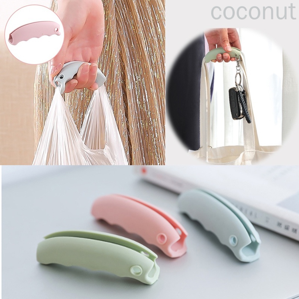 Set 2 Quai Xách Túi Mua Sắm Bằng Silicon Chống Trượt Tiện Dụng