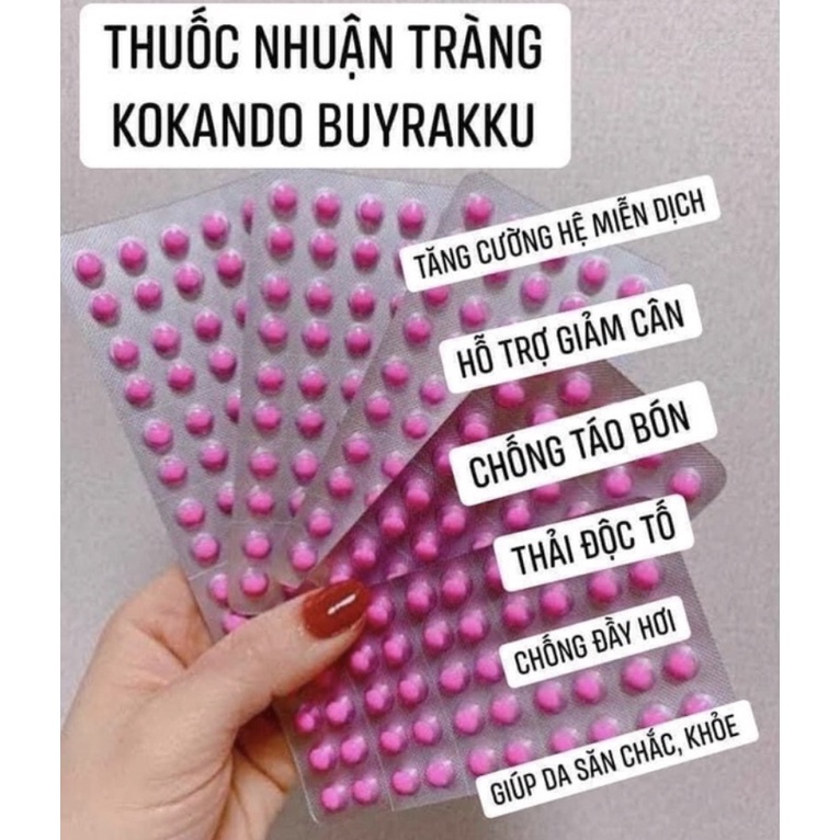 Viên uống nhuận tràng Kokando Kenton Diet Nhật Bản detox thanh lọc cơ thể - Vỉ 50 viên - MA Shop