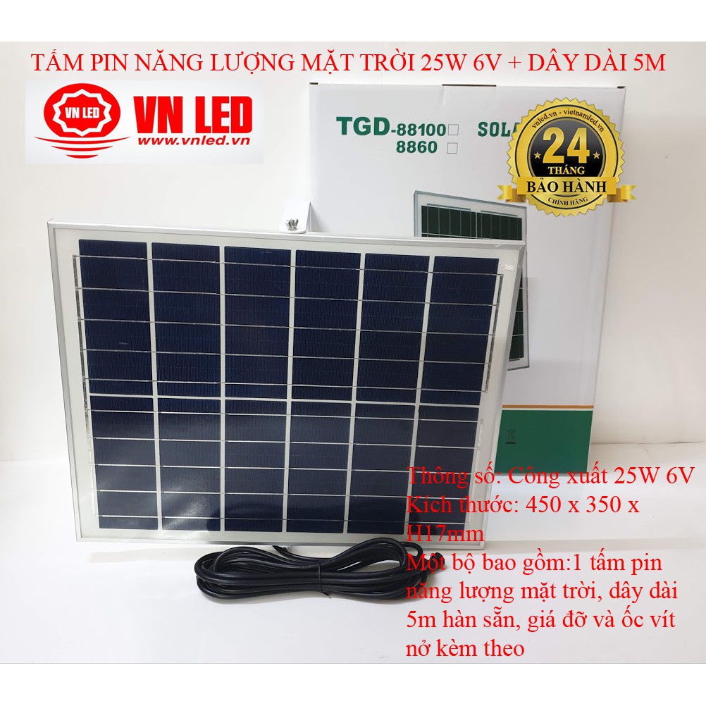 TẤM PIN NĂNG LƯỢNG MẶT TRỜI 15W, 18W, 20W, 25W, 30W, 40W, 50W,60W, 6V