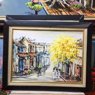 [RẺ VÔ ĐỊCH]_TRANH SƠN DẦU PHỐ CỔ( 45X35) - CHUẨN TRANH HỌA SĨ VẼ