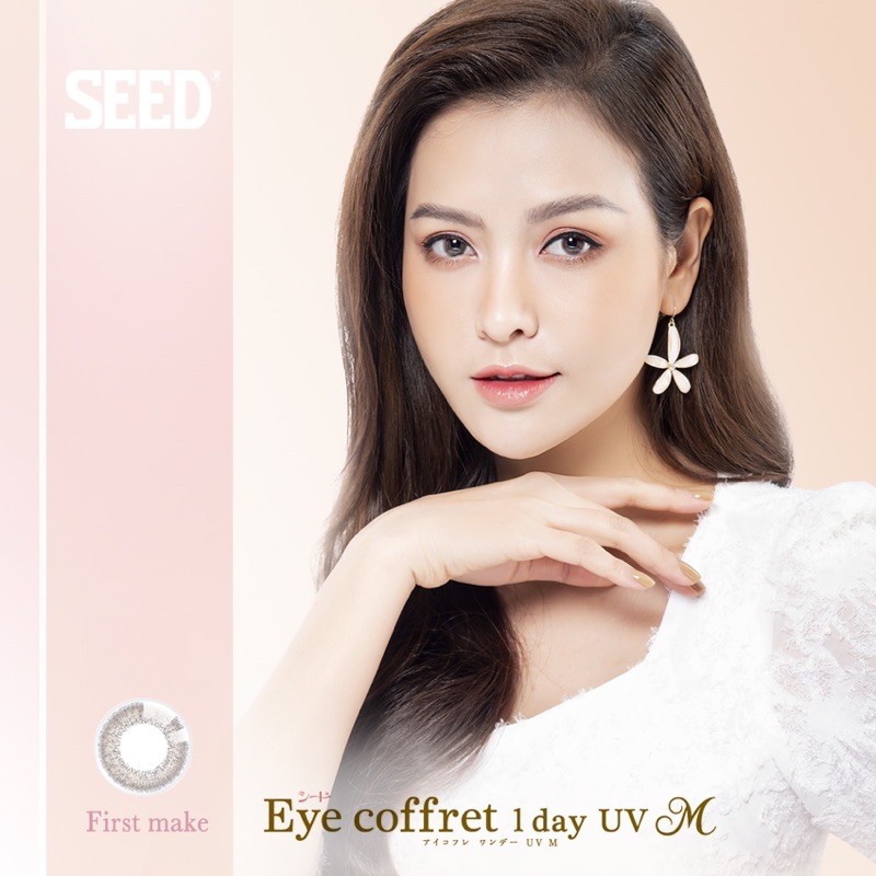 Kính áp tròng SEED 1 ngày màu First Make, lens SEED Eye coffret 1 day UV- Lens Optic