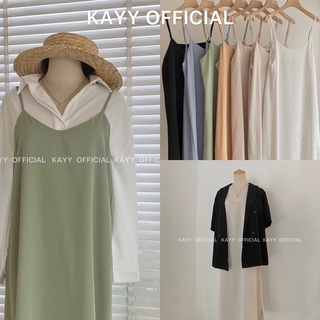 KAYY. Váy 2 dây trơn dáng xuông mùa hè - Vdns
