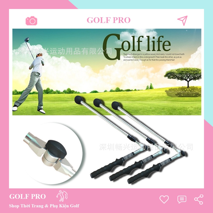 Gậy chỉnh swing golf thu gọn tư thế lưng tập thể lực và nhiều bài tập khác nhau GS002