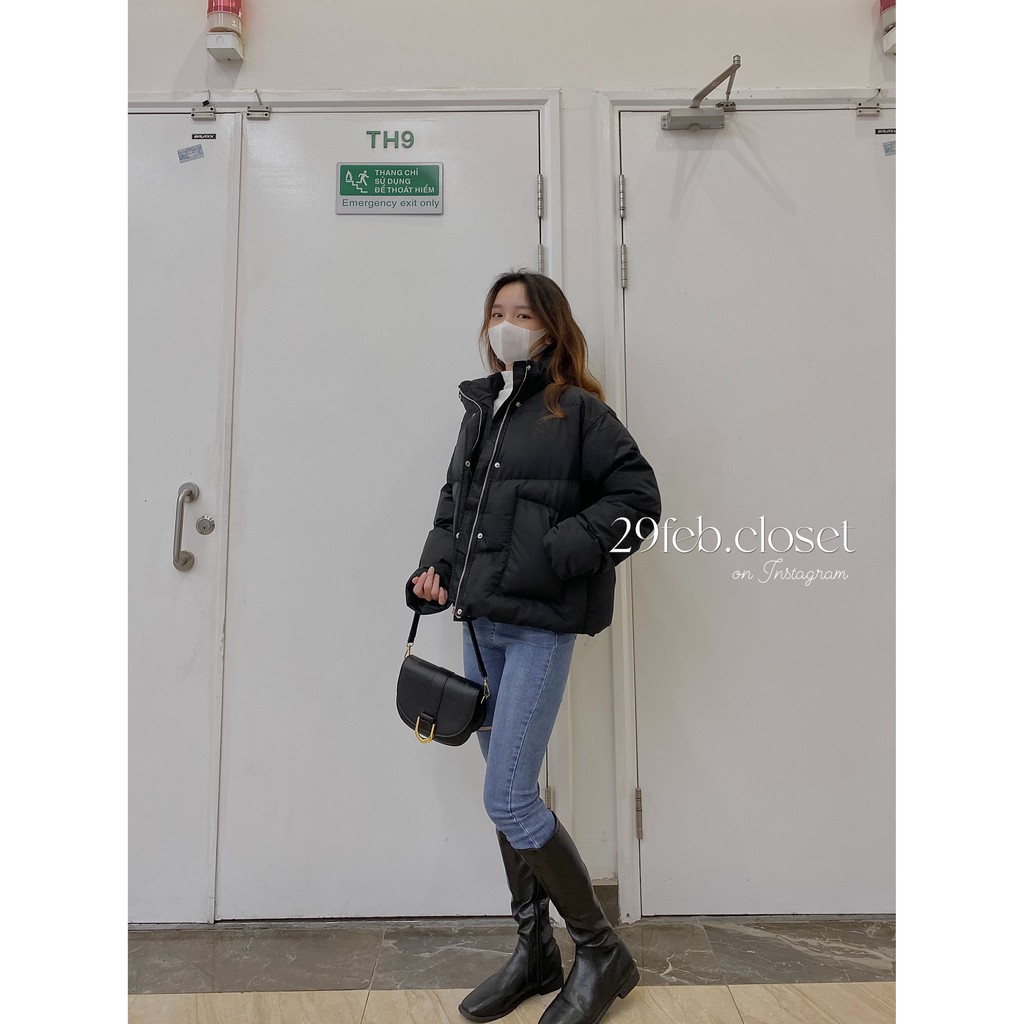 [Ảnh thật/Video] Áo khoác phao béo cổ dựng dáng lửng - 29feb.closet | BigBuy360 - bigbuy360.vn