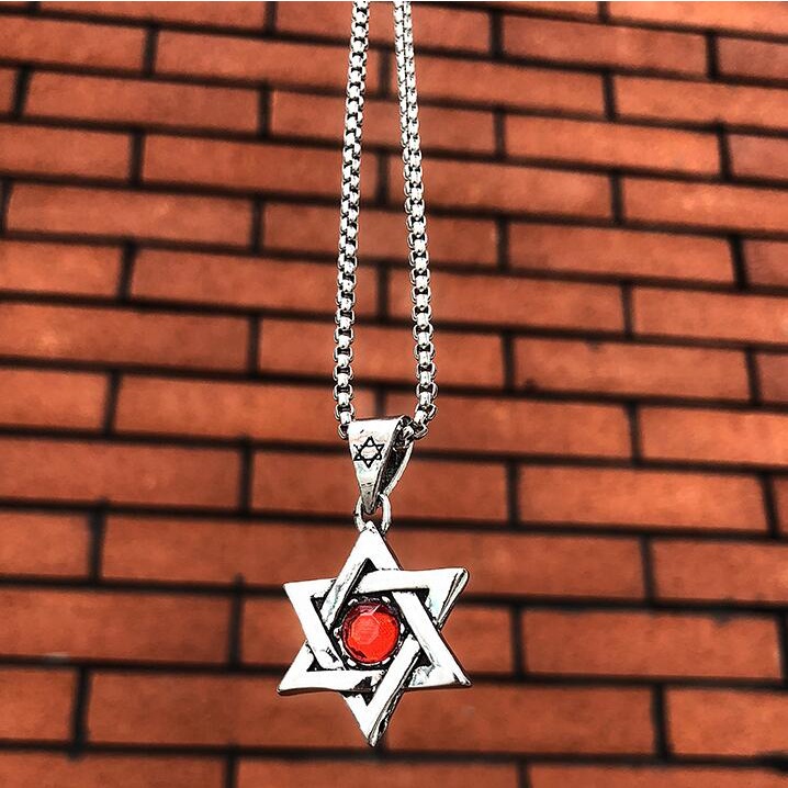 Vòng cổ Nam Mặt Ngôi Sao Sáu Cánh Thời Trang