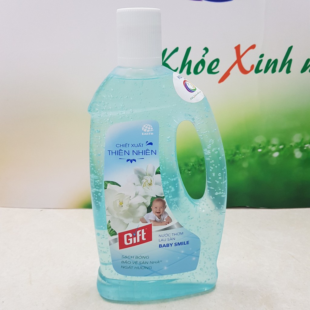 Nước lau sàn chiết xuất thiên nhiên Gift hương Baby Smile 1L sạch khuẩn, thơm mát