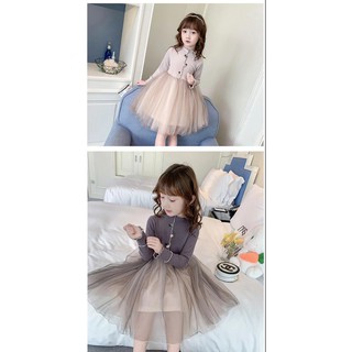 váy tiểu thư thu đông cho bé gái