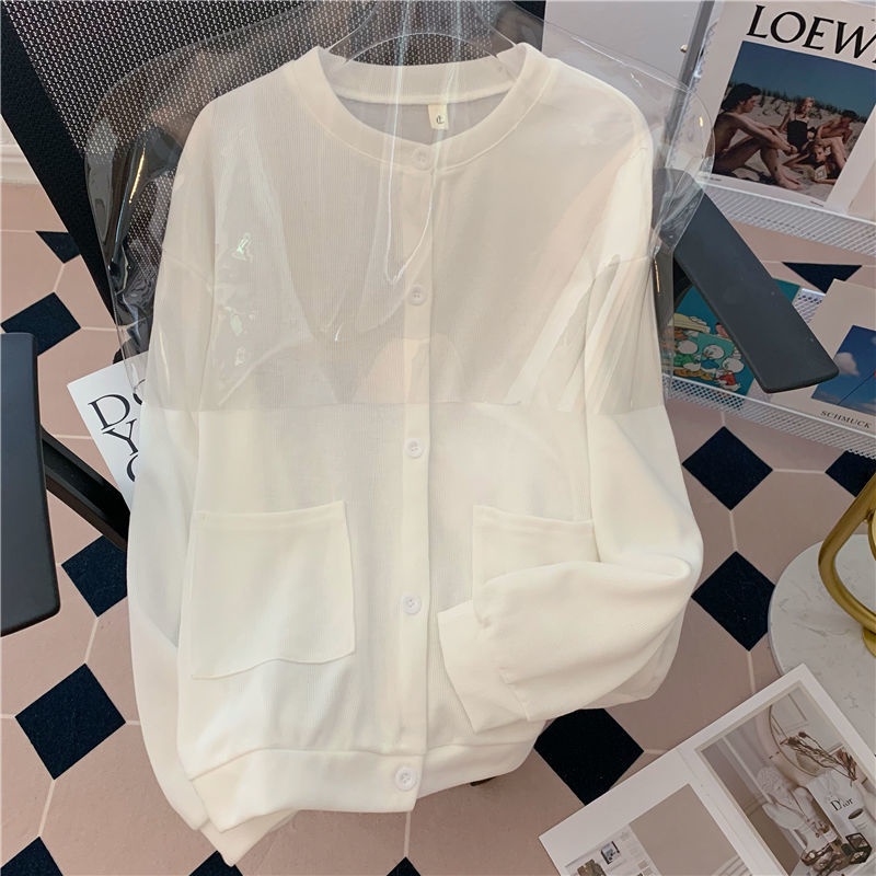 Áo Khoác cardigan Màu Trơn Phong Cách Hàn Quốc Thời Trang Mùa Thu Mới