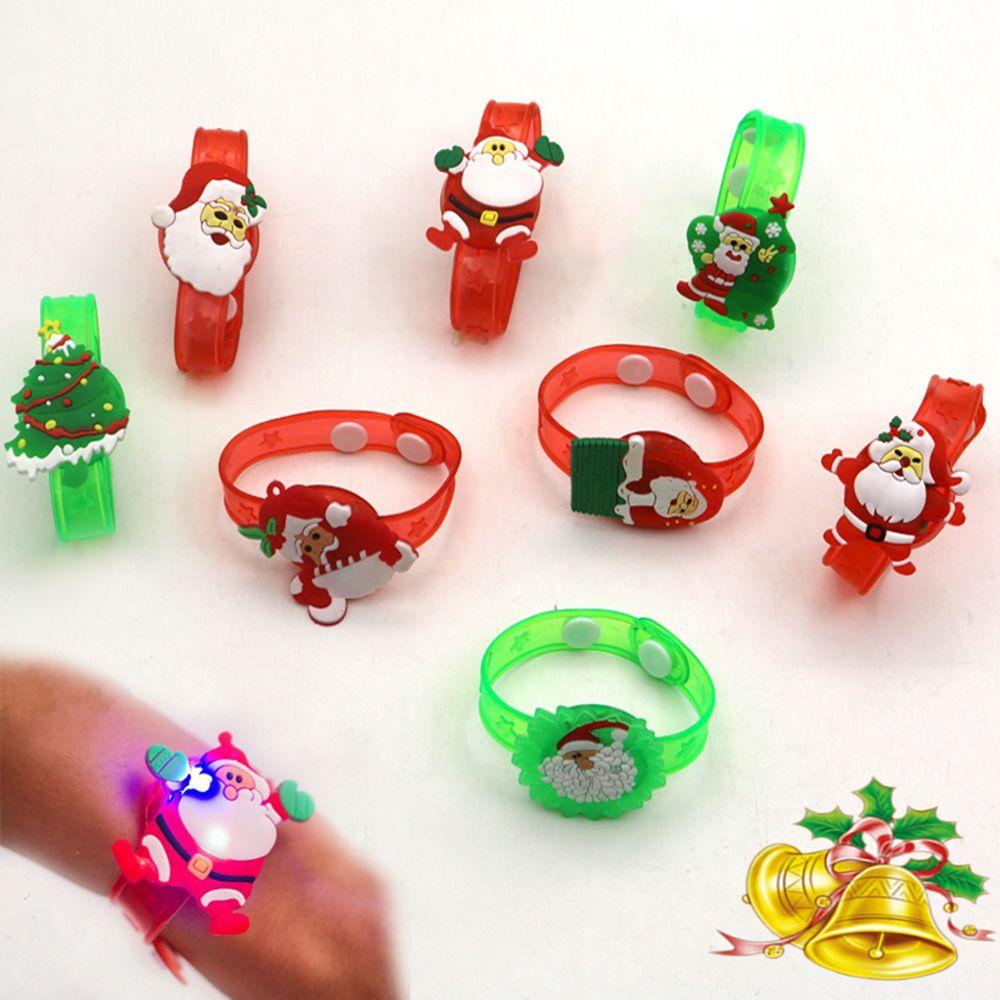 1 / 2 Vòng Tay Đèn LED Họa Tiết Hoạt Hình Phong Cách Giáng Sinh Độc Đáo Cho Bé