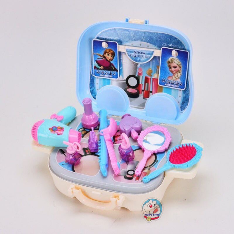 Đồ chơi 3 in 1 va ly trang điểm Elsa  23 PCs, dạng va ly kéo, ba lô