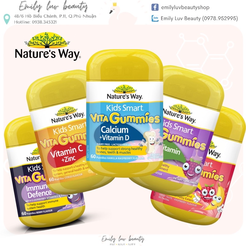 Kẹo dẻo vitamin cho bé Nature’s Way Kids Smart Vitagummies