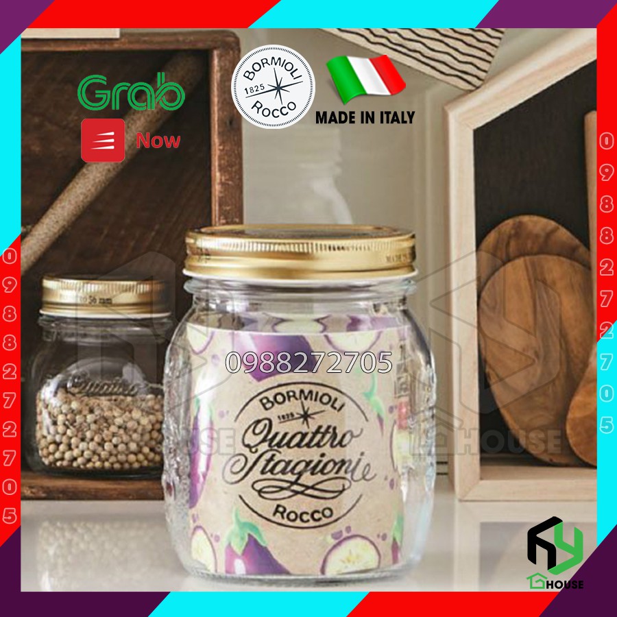 Hũ thủy tinh, lọ thủy tinh nắp vặn QUATTRO - Bormioli Rocco - 700ml