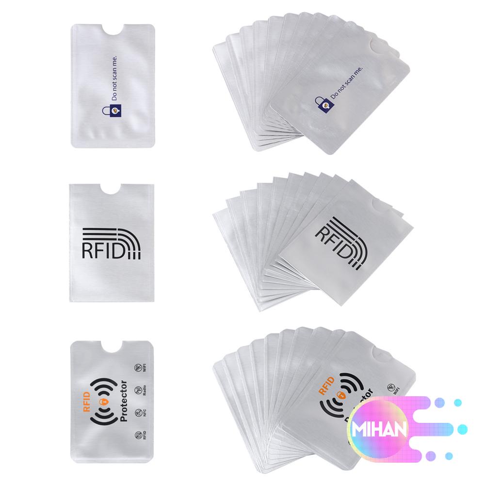 Set 10 bao đựng thẻ ngân hàng chống trộm bằng nhôm MIHAN1
