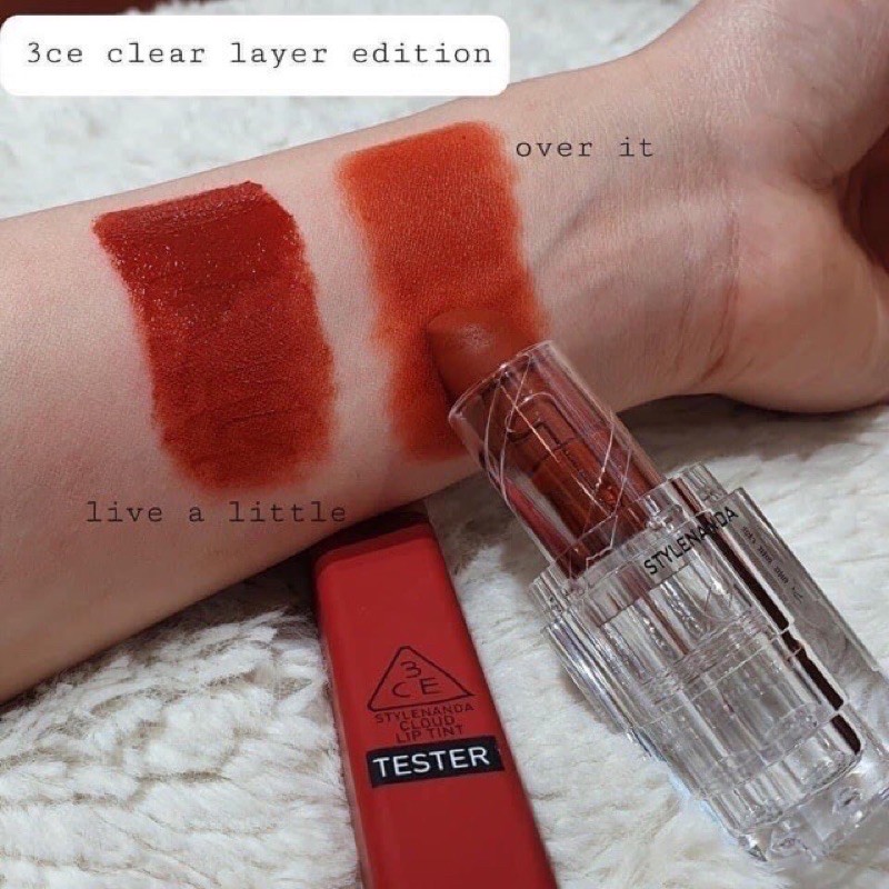 Son Lì 3CE SOFT MATTE Lapstick Clear Layer Edition