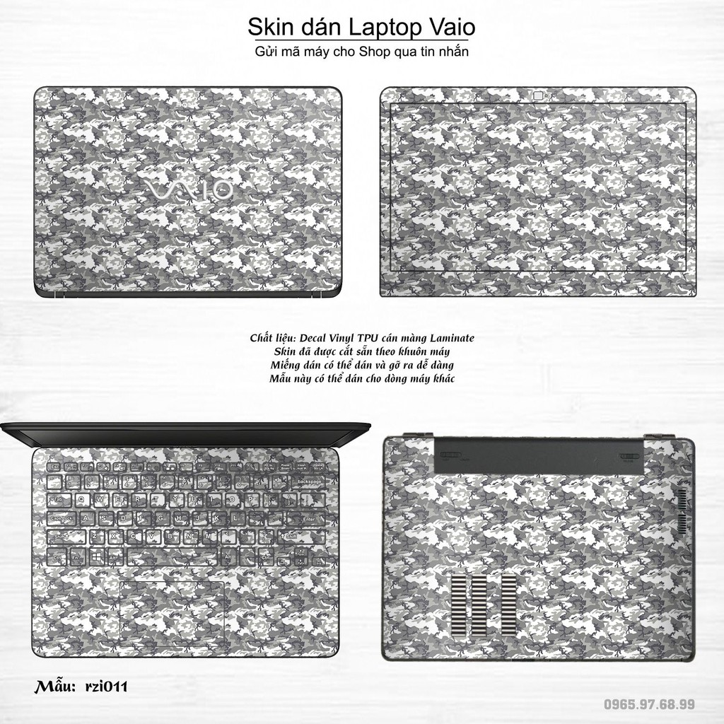 Skin dán Laptop Sony Vaio in hình rằn ri _nhiều mẫu 2 (inbox mã máy cho Shop)