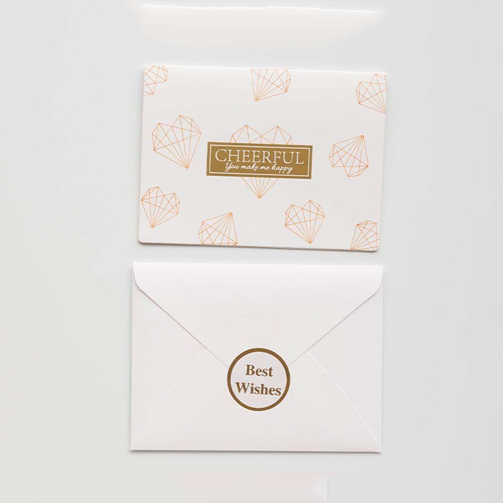 Thiệp Chúc Mừng Bằng Giấy In Chữ Đơn Giản Phong Cách Hàn Quốc