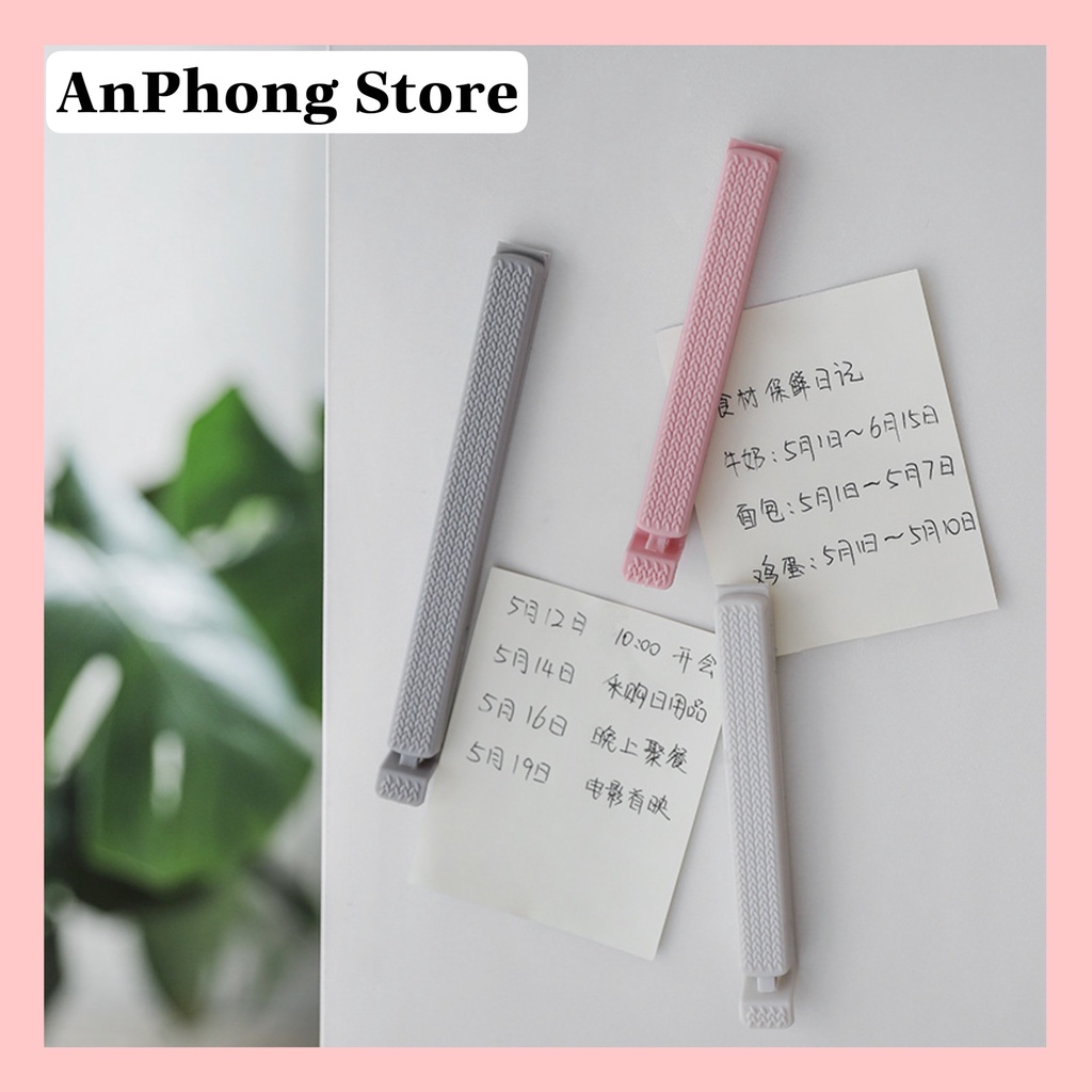 Dụng Cụ Kẹp Nhựa Niêm Phong Miệng Túi Thực Phẩm Chống Ẩm Tiện Dụng Dạng Dài Màu Bắc Âu.