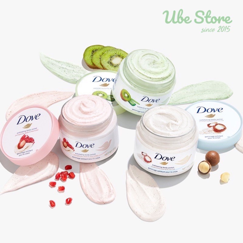 Tẩy Da Chết Body Dove MACCA/Lựu 298gr Bản Mỹ - Đức 298gr