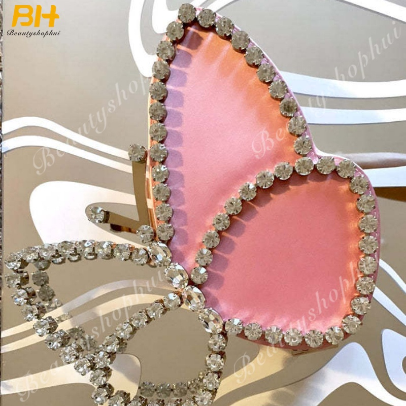 Ví Cầm Tay Đính Đá Hình Bướm Thời Trang Dự Tiệc Sang Trọng Cho Nữ