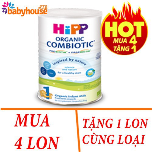 QUÀ TẶNG HOT | Sữa hipp số 1 800g Chính Hãng tặng 1 lon sữa hipp cùng loại khi mua 4 lon