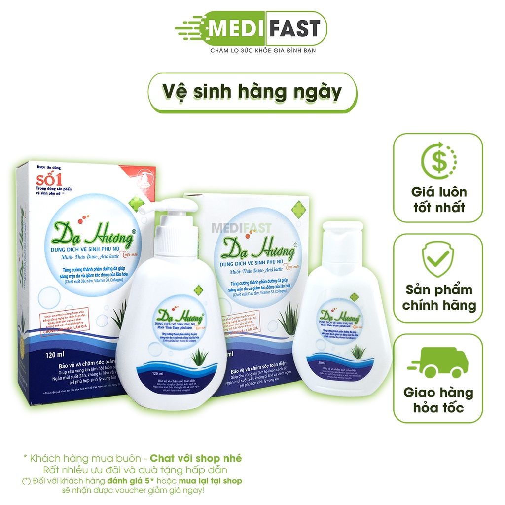 Dung dịch vệ sinh phụ nữ Dạ hương - Đủ loại - nước rửa phụ khoa hàng ngày tươi mới