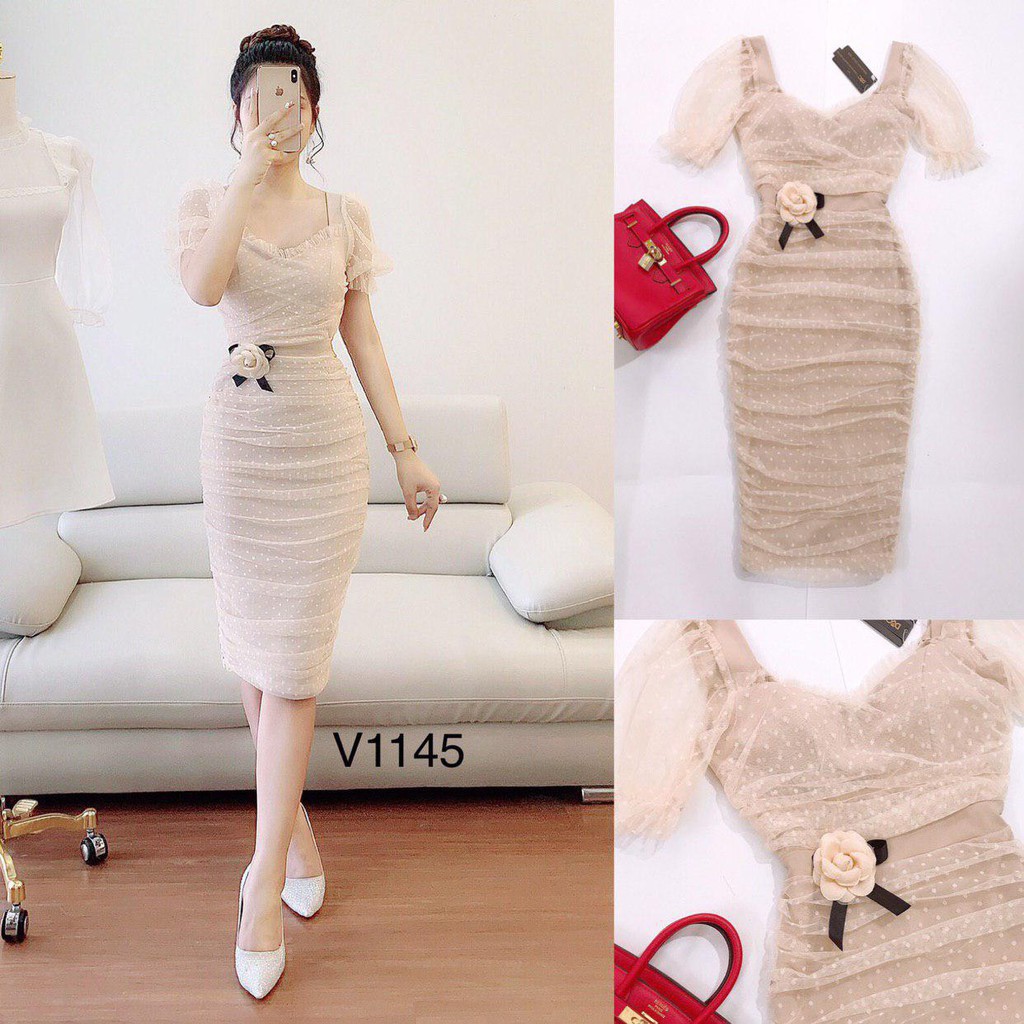 [ xả kho ] MiD Đầm dự tiệc umi đáp ren V1145 Mie Design kèm ảnh thật