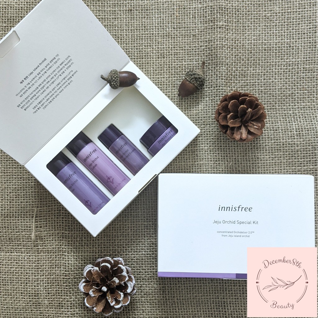 Bộ 4 Sản Phẩm Dưỡng Da Mini Chống Lão Hóa Innisfree Jeju Orchid Special Kit