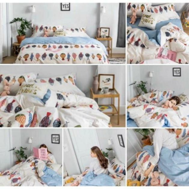 3 bộ poly cotton poly chăn trần bông