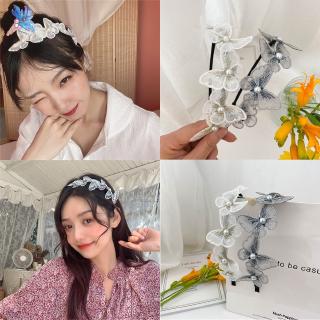 Băng Đô Hình Bướm Đính Ngọc Trai Ngọt Ngào Đáng Yêu Thời Trang Mùa Hè Dành Cho Nữ